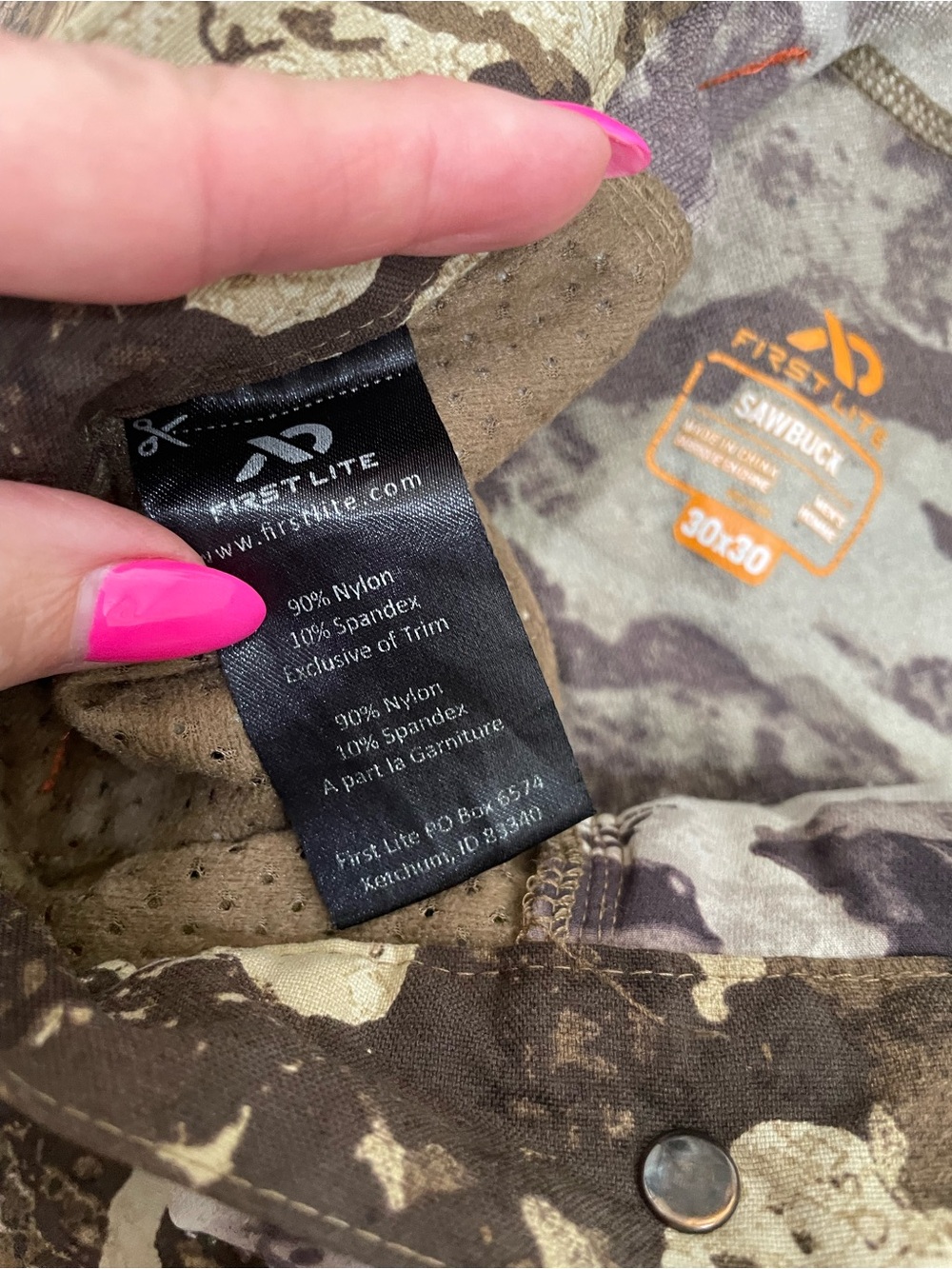 First Lite Sawbuck camo hunting pants men 30x30 - Picture 5 of 7
